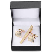 Dimpled Gold Tie Clip & Cufflink Boxed Set